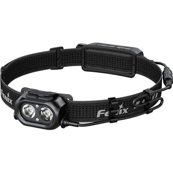 Fenix HP12R-T Stirnlampe, wiederaufladbar, 1300 Lumen, 200 m Reichweite, IP68, Schwarz, mit kaltweißem und warmweißem Punktstrahl, rotem Rücklicht und 310 Stunden Laufzeit – Bild 1