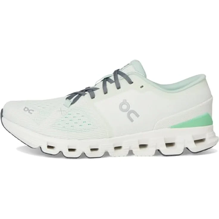 On Running Cloud X 4, Damen Laufschuhe mit X-förmigem Speedboard, Helion Superfoam und atmungsaktivem Obermaterial, 38.5, Grün – Bild 4