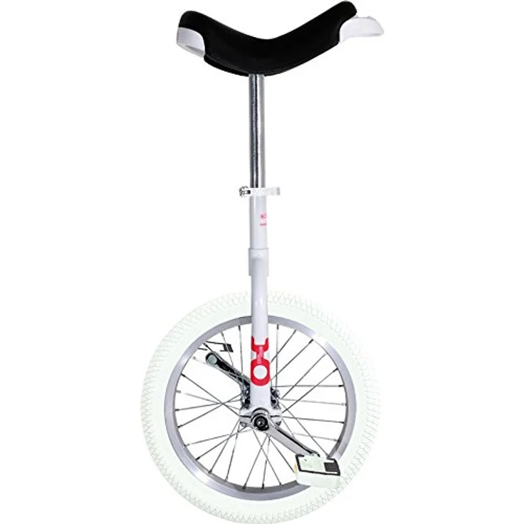 QU-AX Onlyone Einrad, Weiß, mit Aluminium Schnellspanner, bequemer Sattel - Erwachsene Unisex, One Size – Bild 2