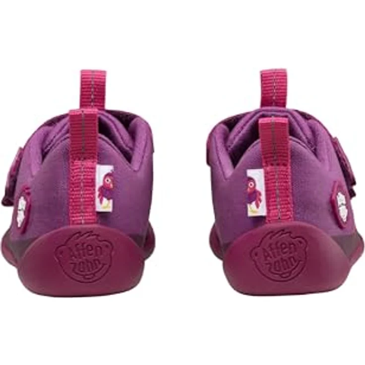 Affenzahn Kid's Barfussschuh Baumwolle Lucky, Kletterschuhe für Damen, rosa, Gummisohle, Klettverschluss, atmungsaktiv – Bild 3