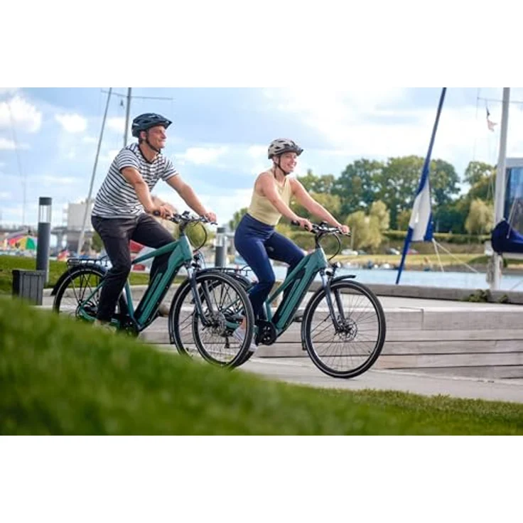 Fischer E-Bike Trekking Active VIATOR 2.1, Elektrofahrrad mit 459Wh Akku, Heckmotor 50Nm, 8-Gang SHIMANO Schaltung, hydraulische Scheibenbremsen, 90 Lux LED-Lichtanlage, RH 50 – Bild 2