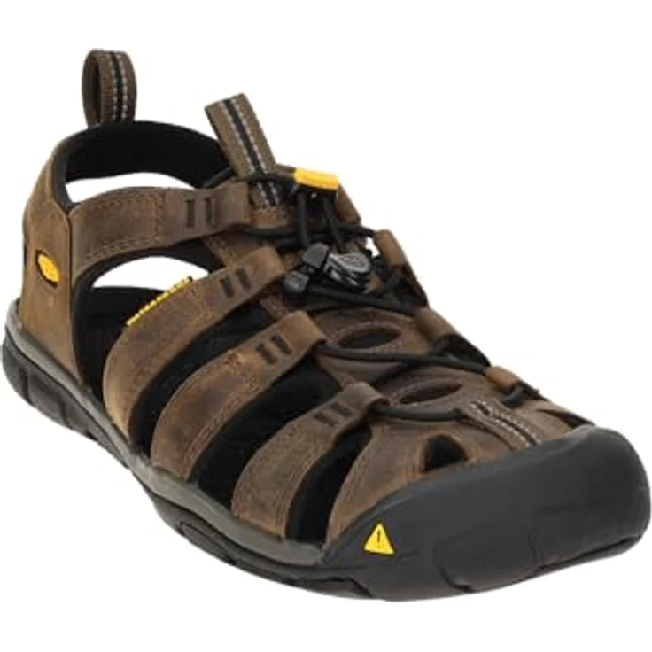 Keen Clearwater CNX Leather, Herren Echtleder Sandale mit Schnellzugschnürsystem, dark earth/black, Größe 44 EU – Bild 4