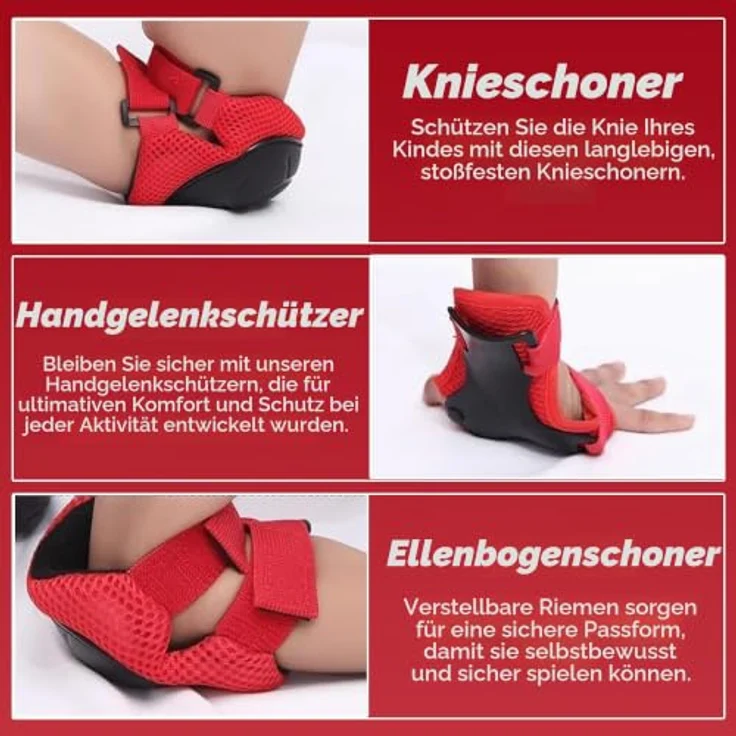 Habib Gruppe Mädchenfahrrad mit 6-teiligem Schutz-Set, dualem Bremssystem und höhenverstellbarem Sattel für 3-8 Jahre – Bild 6