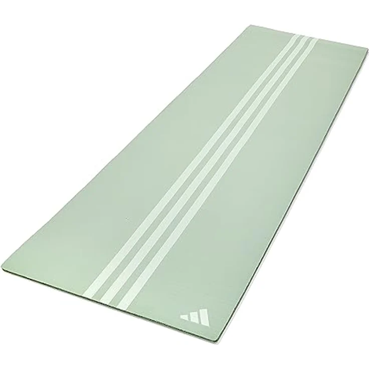 adidas ADYG-10210GN Yoga Mat, 10 mm dick aus NBR mit elastischem Tragegurt, linengrün – Bild 5