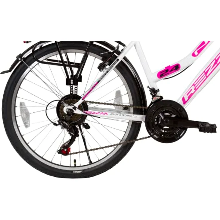 Rezzak 24 Zoll Fahrrad Mdchen Damen Kinder RH ca 42cm 21 Gang Shimano  schaltung Weiss pink Neu-049: Tests, Infos & Preisvergleich