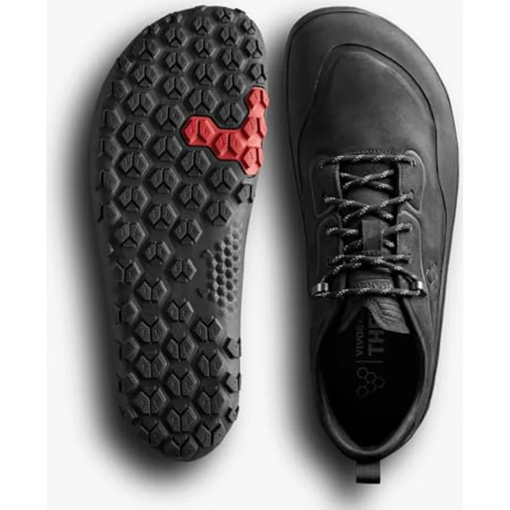 Vivobarefoot Tracker Leather Low, Wanderschuhe mit minimalistischem Design und hochwertigem Leder, Herren, obsidian – Bild 3