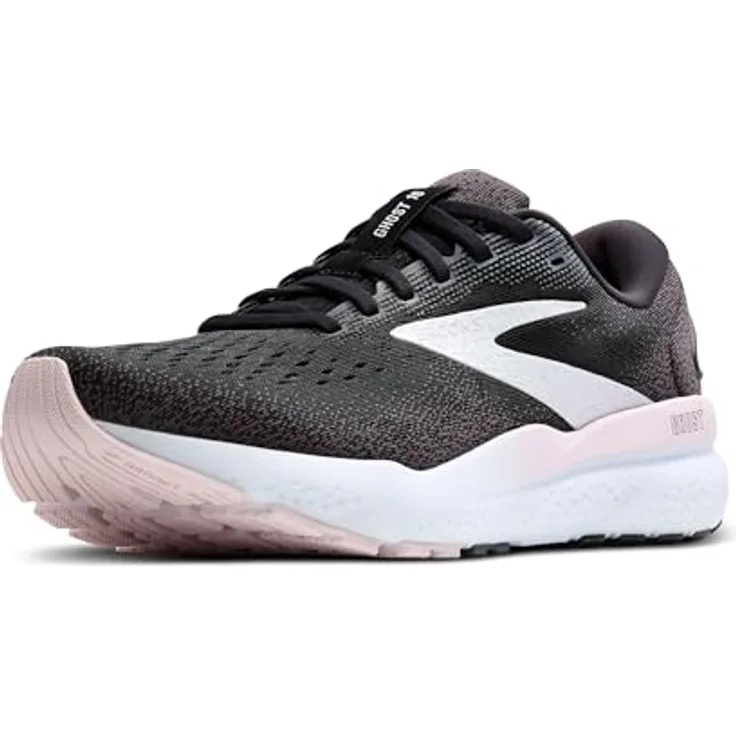 Brooks Ghost 16 Damen Laufschuhe, ausgewogene Dämpfung, atmungsaktives Obermaterial, Farbe: India Ink / Black / Blue, EU 36.5