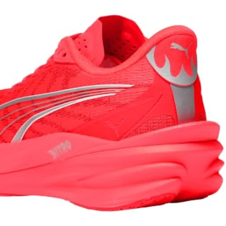 PUMA Deviate Nitro 4, Unisex Laufschuhe mit NITROFOAM Dämpfung, farbe Ultra Red-PUMA Silver, Gewicht 250 g – Bild 5