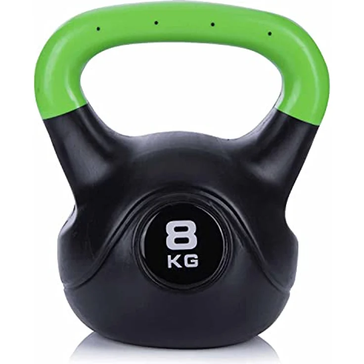 Body & Mind® Kettlebell Kugelhantel 2-20 kg - Workout Gewicht-Hantel für Kraft-Training - Profi Fitness Schwunghantel aus Kunststoff (e - 8 kg) – Bild 2