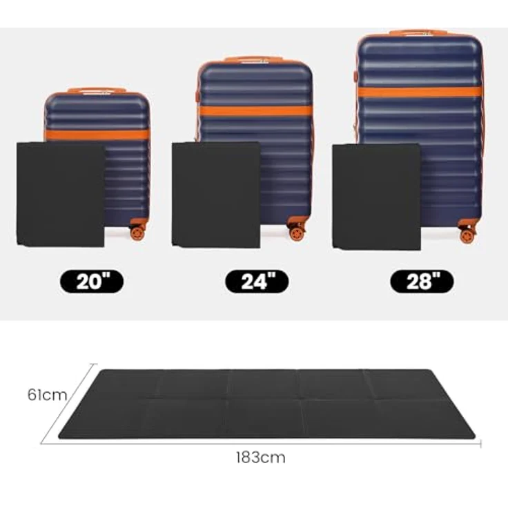 Good Nite Klappbare Yogamatte, rutschfest und tragbar aus TPE-Material, 183 x 61 x 0.6 cm, schwarz – Bild 4