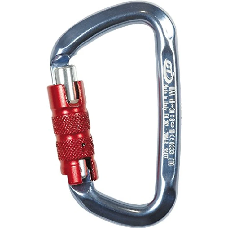 Climbing Technology D TG Karabinerhaken A D mit Catch Free Schließung, Bruchlast 10 kN, blau – Bild 2