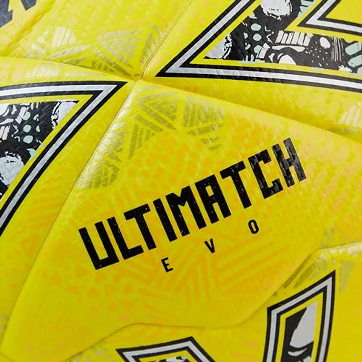 Mitre Ultimatch Evo Fußball, verbesserte Kontrolle, zusätzliche Haltbarkeit, FIFA Basic-zertifiziert, Fluo-Gelb/Flutlicht-Gelb/Kiesiges Gold, Größe 3 – Bild 4