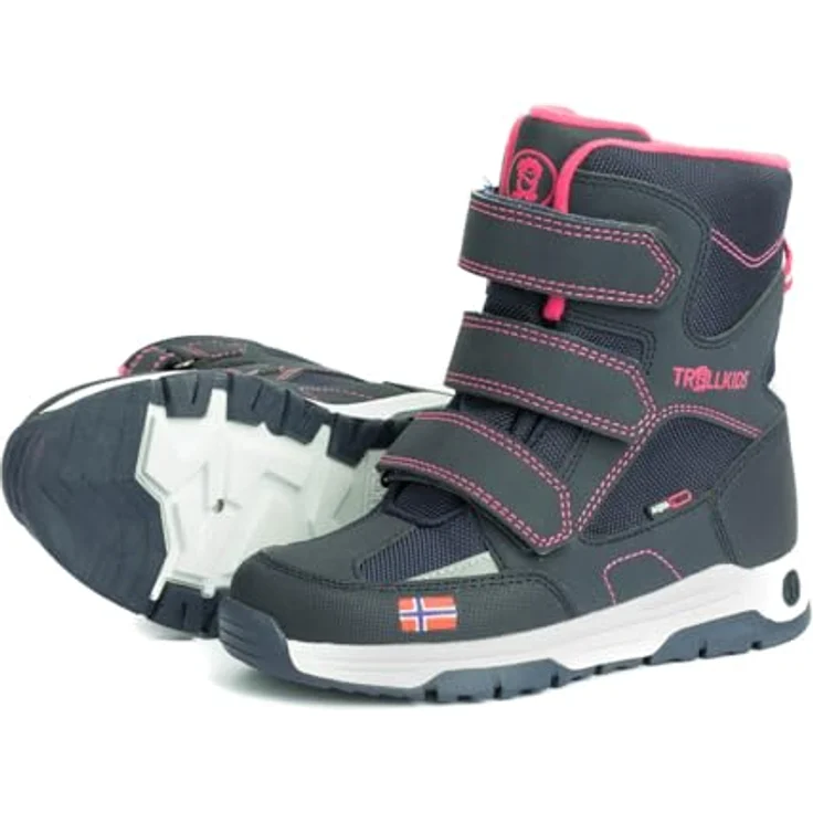 Trollkids Jungen Winterstiefel 159-114, wasserdicht mit warmem Futter und dreifachem Klettverschluss, Marine, Größe 37 – Bild 5