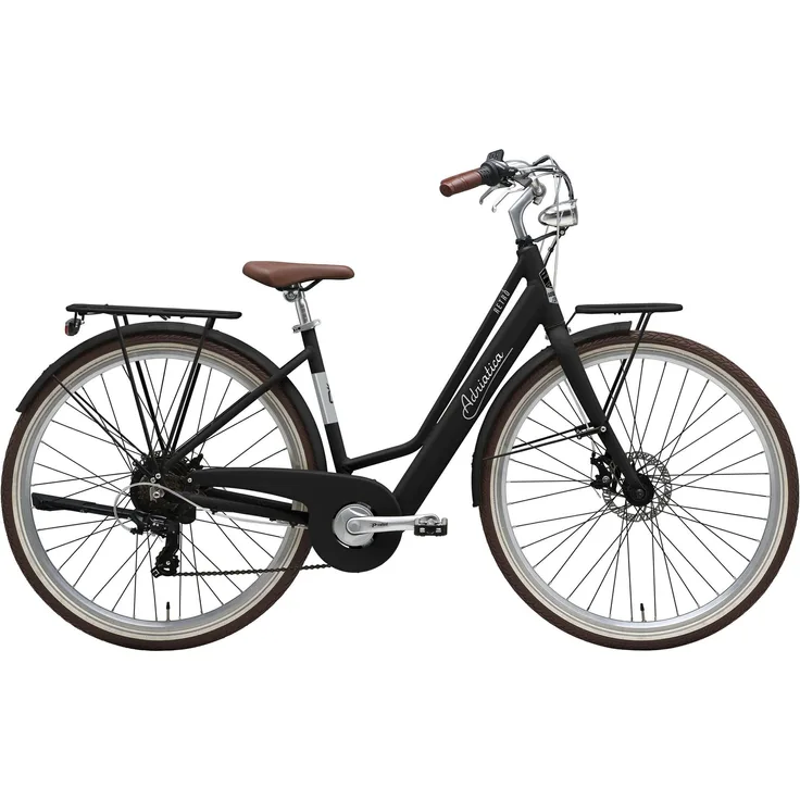 Adriatica Elektro-Citybike RETRO 28 Zoll, schwarz, 250 Watt Motor, 10AH Akku, 6-Gang Kettenschaltung