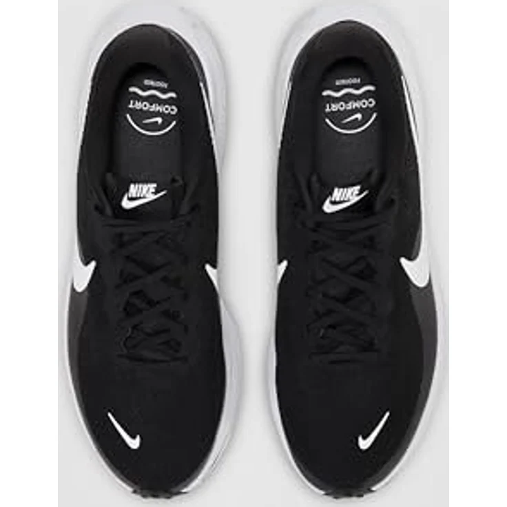 Nike Revolution 8 Herren Laufschuhe, Atmungsaktive Sneaker mit Gummi-Außensohle und 10 mm Sprengung, Schwarz – Bild 5
