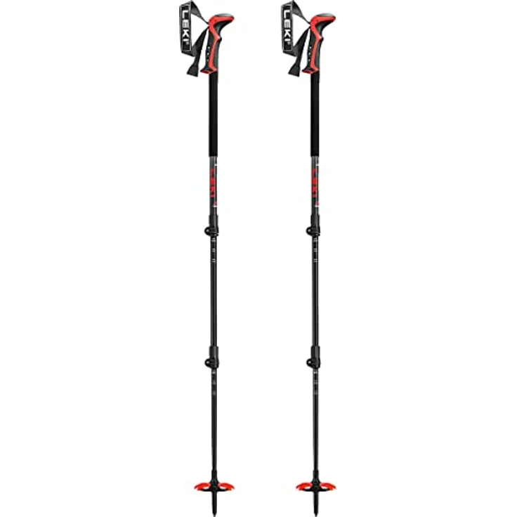 LEKI Haute Route 3 Skistöcke, langlebig und komfortabel, Dark Anthracite-Dark Red-Black, 110-150 cm – Bild 1