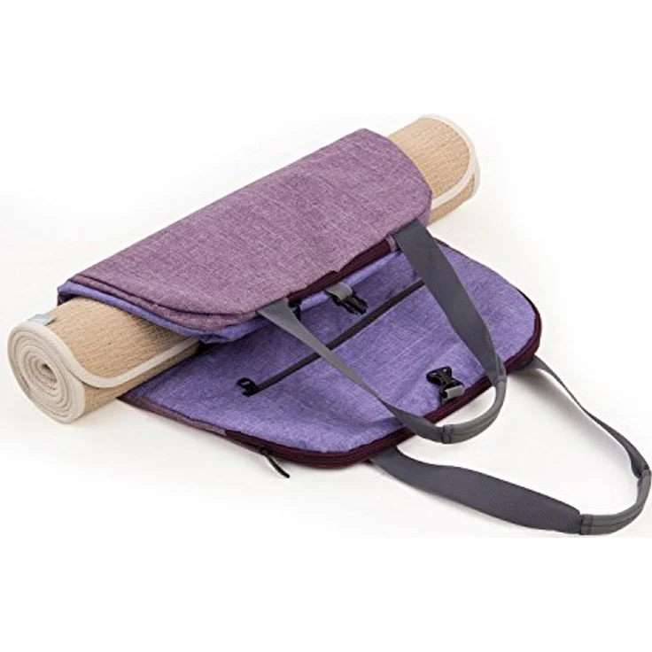 Bodhi Yogatasche NAMASTÉ, Yogamatten-Tragetasche im Handtaschen-Look (Light Berry) - Robuste Tasche mit praktischen Staufächern und Yogamattengurt – Bild 2