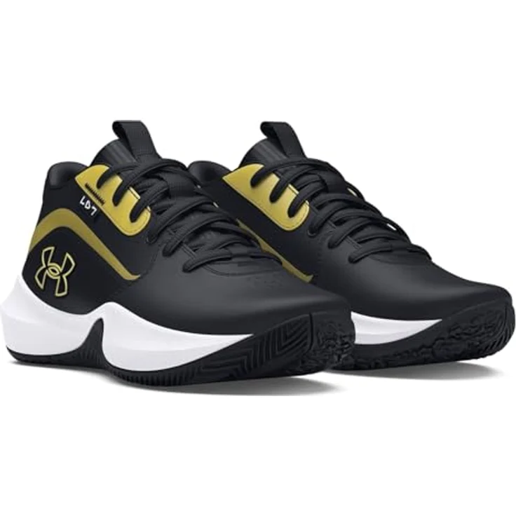 Under Armour UA GS Lockdown 7, Basketballschuhe mit optimalem Halt und Stabilität, schwarz, Größe 5b – Bild 5