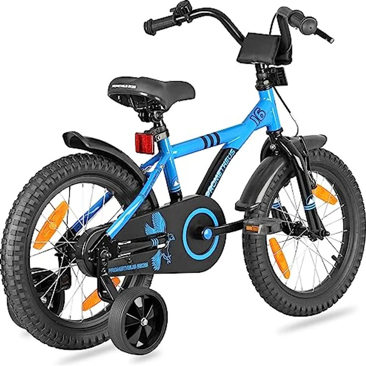 PROMETHEUS BICYCLES Kinderfahrrad HAWK 16 Zoll, Singlespeed, Rücktrittbremse, Stützräder, für Jungen und Mädchen ab 5 Jahre – Bild 4