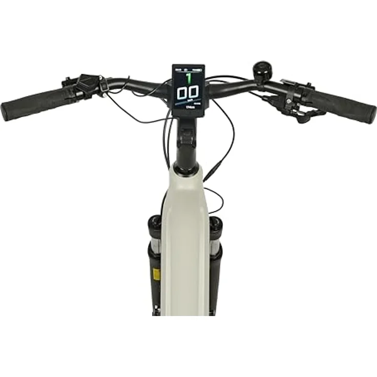 Prophete Entdecker 5.0 E-Bike, 28" Trekkingrad mit AEG SportDrive II Mittelmotor 250 W, 48 V/800 Wh Akku bis 220 km Reichweite, Deore 10-Gang, hydraulische Scheibenbremsen, grau, RH 54 cm – Bild 4