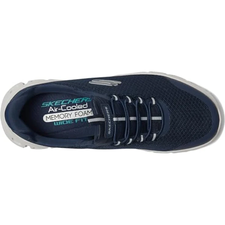 Skechers Glide Step, Herren Trainingsschuh in Blau NVY, Größe 43, Synthetik-Obermaterial, Sneaker-Stil – Bild 2