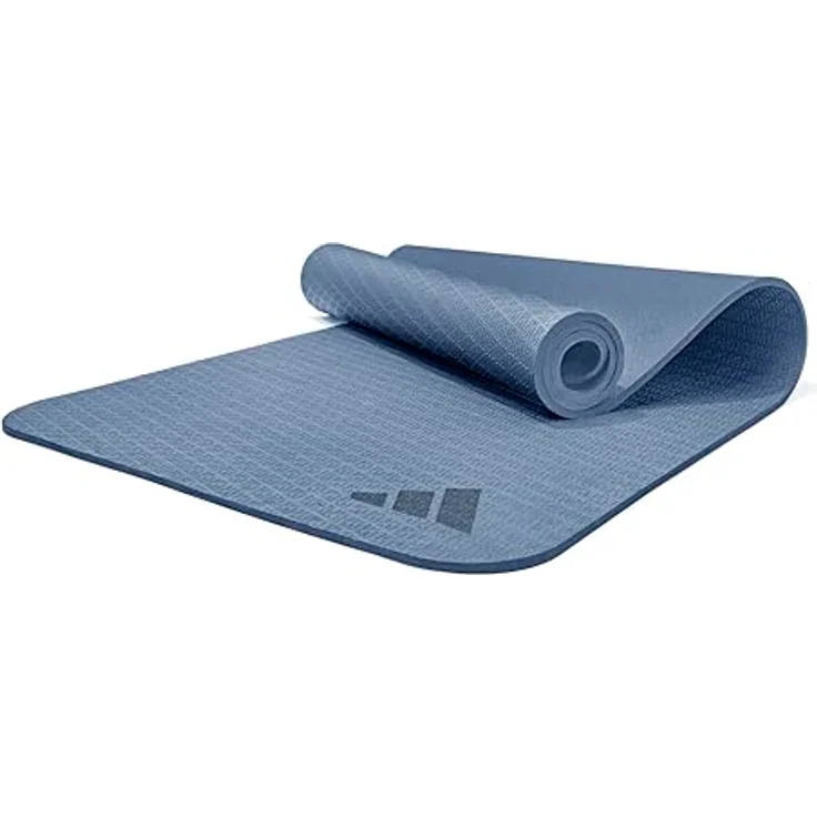 adidas Yogamatte, 10 mm, komfortable Mischung aus 75 % EVA und 25 % TPE, staubreaktive Oberfläche, 50 % recycelte Materialien, inkl. Tragegurt – Bild 1