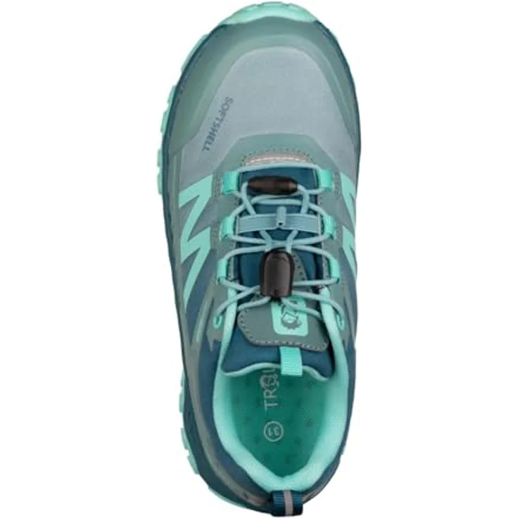 Trollkids Sirdal Wanderschuhe, wasserdichtes Softshell-Material, griffige Sohle, blau, EU 34 Kinder – Bild 6
