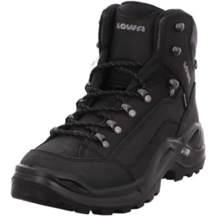 Lowa Renegade Mid GTX, wasserdichter Wanderschuh aus Nubukleder mit stabiler Sohle, tiefschwarz, Modell 2024-2025 – Bild 1