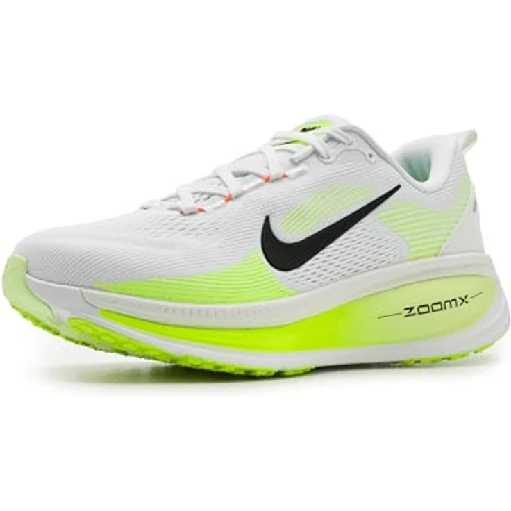Nike Vomero 18, Laufschuhe für neutrale Pronation, atmungsaktives Mesh-Obermaterial, gepolsterte Innensohle, Weiß, EU 45 – Bild 1