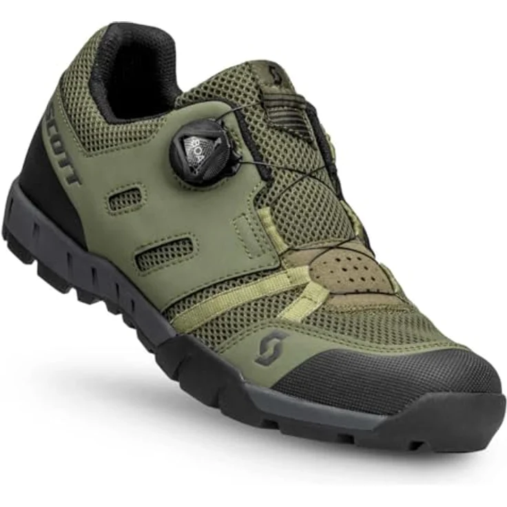 SCOTT Sport Crus-r BOA Fahrradschuhe, leicht und flexibel mit hoch atmungsaktivem Obermaterial, grün/schwarz, Größe 46.0 – Bild 1