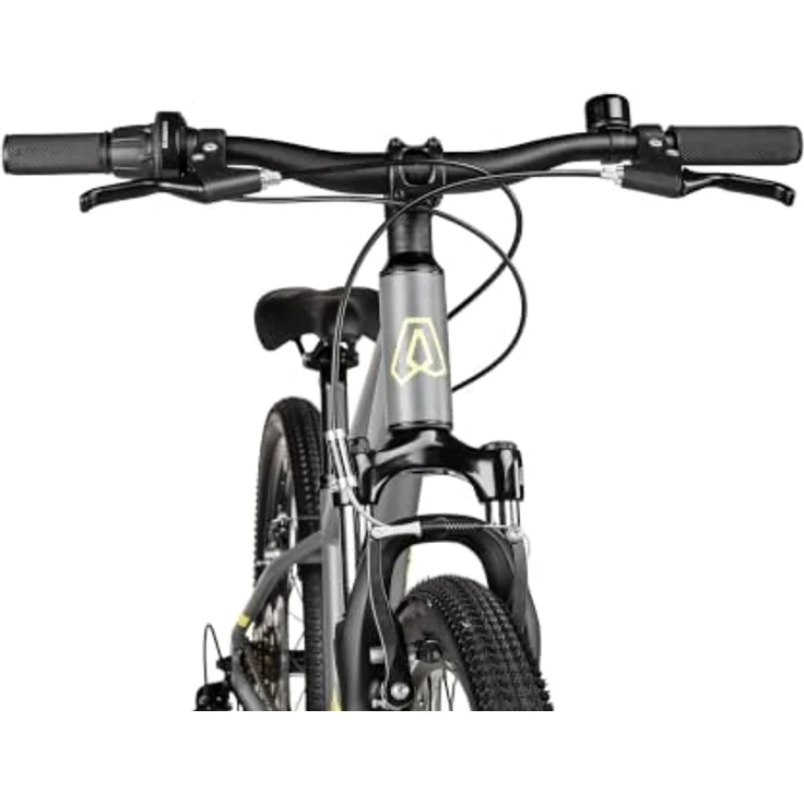 Axess Kinderfahrrad Stipe 24, 7 Gang Shimano Tourney, Kettenschaltung, leichter Aluminiumrahmen schwarz/grau – Bild 3