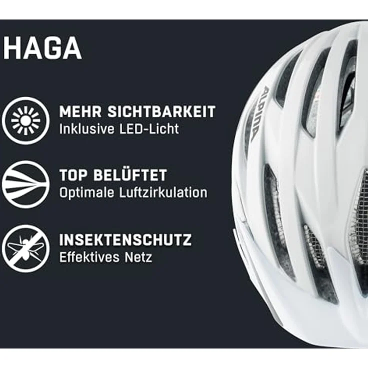 Alpina Helm Haga white Gr. 51-56 cm – Bild 3