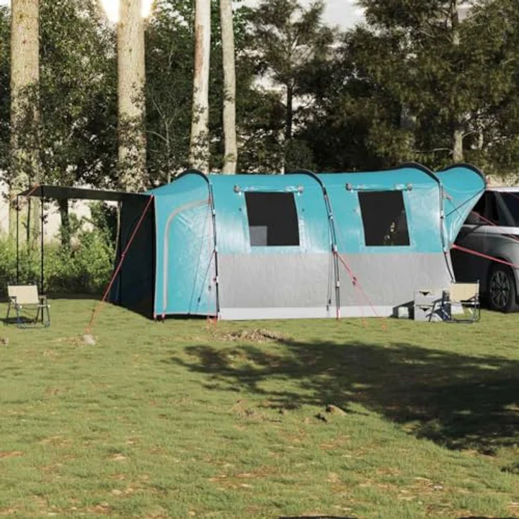 vidaXL Autozelt 4 Personen, Blau Wasserfest, Campingzelt für Auto mit einfachem Aufbau und hochwertigem Material – Bild 2