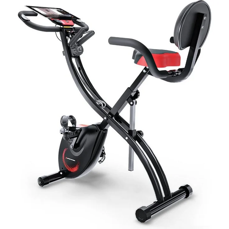 Sportstech Heimtrainer X150, 2in1 Liegerad, Klappdesign, Schwarz