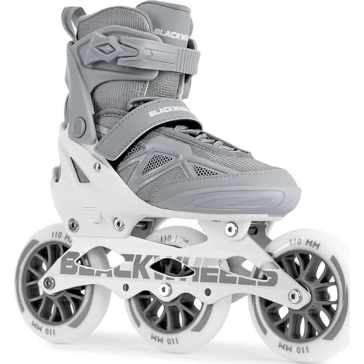 BLACKWHEELS Dynamic Inline Skates, Dreirädrige Speed-Skates mit 110 mm Rollen, Aluminium-Schiene und ABEC-7 Kugellagern für dynamische Fahrten – Bild 5