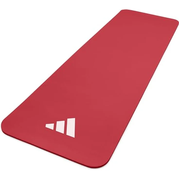 adidas Performance Fitnessmatte, 10mm, rot, rutschfest mit geriffelter Unterseite für optimale Stabilität – Bild 3