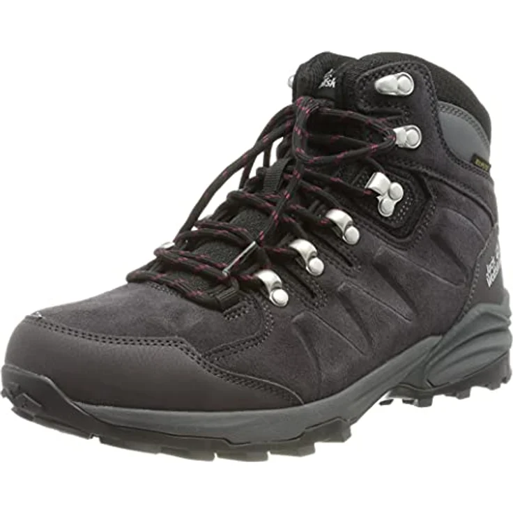 Jack Wolfskin REFUGIO TEXAPORE MID W, Damen Hikingschuh aus Veloursleder mit robustem Schutz und Fersenschutz, grau – Bild 1