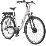 Telefunken E-Bike Damen 28 Zoll, Elektrofahrrad Frontmotor, 7-Gang Shimano Kettenschaltung, V-Bremsen - Pedelec Citybike, RC825 Multitalent