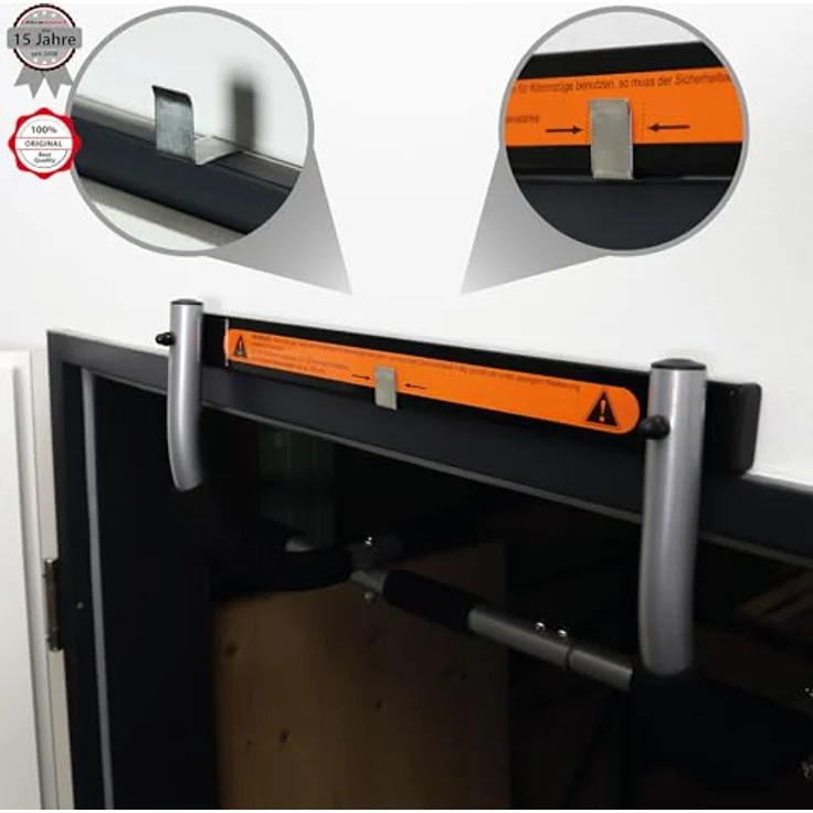 Ultrasport Unisex 4-1 Tür Klimmzugstange, Oberkörpertrainer, MultifunktionsTrainingsgerät für Zuhause und Büro Klimmzugstange, Rahmen Länge ab ca. 61 bis max. 81, Grau und Schwarz - Preisvergleich – Bild 5