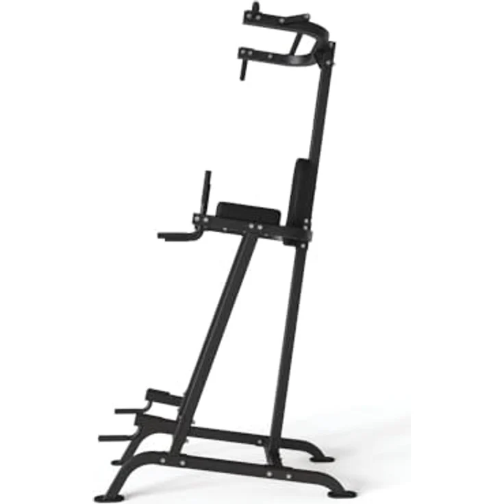 ATLETICA Power Tower Kraftturm, 225cm hoch für vollständige Klimmzüge, hohe Stabilität und komfortable Polsterung, schwarz – Bild 3