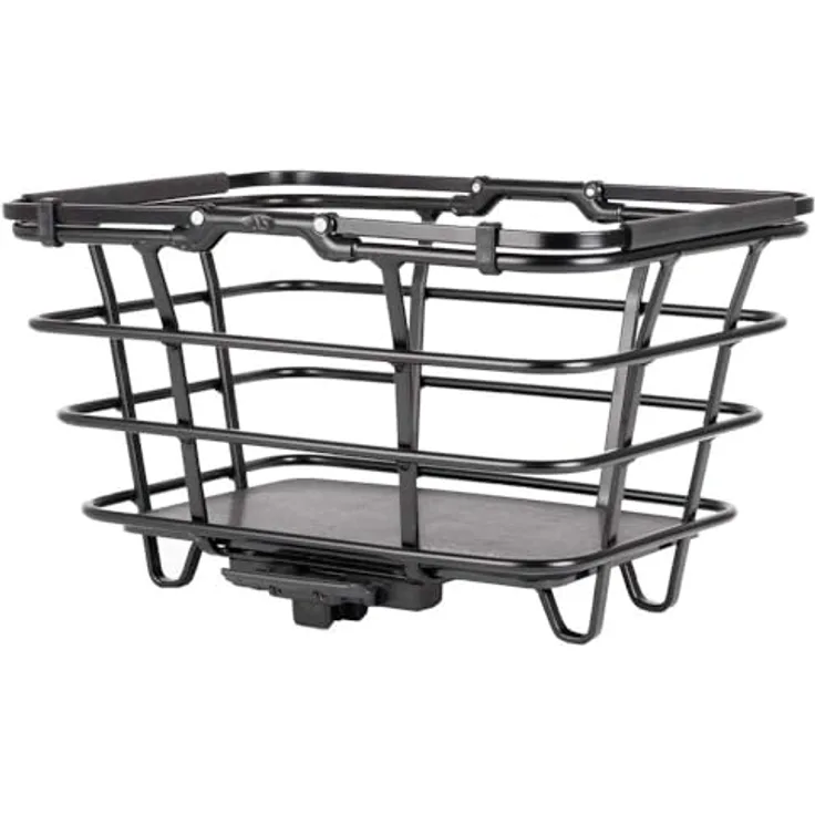 Atran Velo AtranVelo Epic Multi AVS Fahrradkorb, Schwarz, 29 x 40 x 20 cm, inklusive AVS Systemadapter, abnehmbarer Kunststoffboden, mit moosgummibesetztem Tragegriff, Aluminium, kompatibel mit Tiergitter