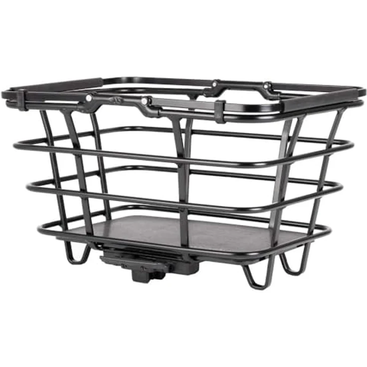 Atran Velo AtranVelo Epic Multi AVS Fahrradkorb, Schwarz, 29 x 40 x 20 cm, inklusive AVS Systemadapter, abnehmbarer Kunststoffboden, mit moosgummibesetztem Tragegriff, Aluminium, kompatibel mit Tiergitter – Bild 1