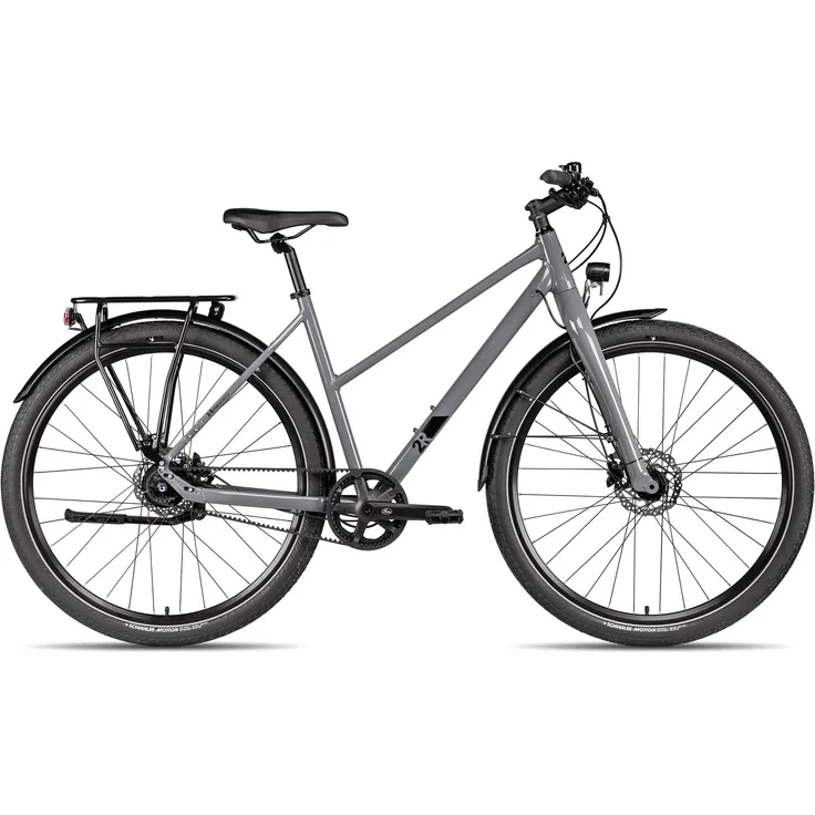 2R Manufaktur TRX THREE Trapez 28 Zoll Dunkelgrau, Citybike mit Aluminiumrahmen, Nabenschaltung und hydraulischer Scheibenbremse