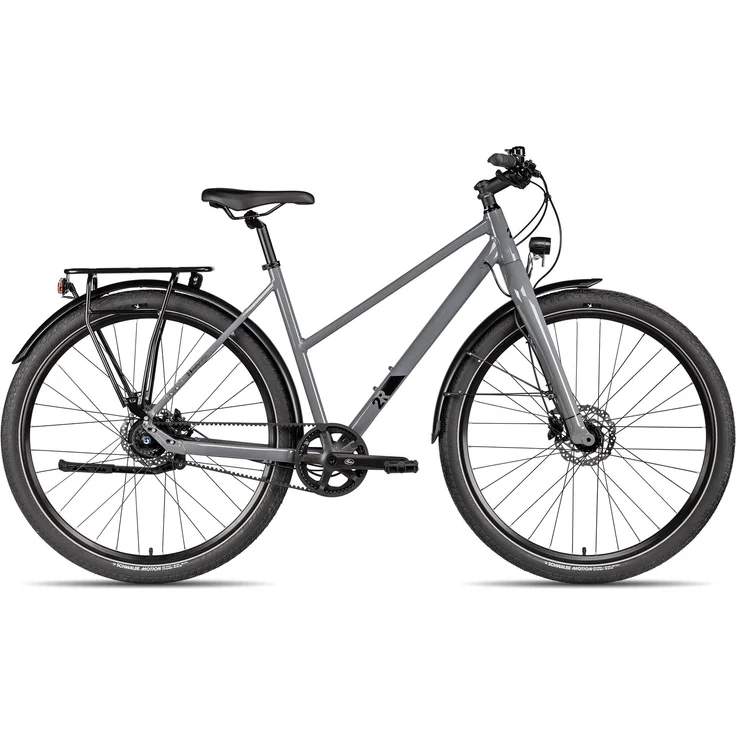 2R Manufaktur TRX THREE Trapez 28 Zoll Dunkelgrau, Citybike mit Aluminiumrahmen, Nabenschaltung und hydraulischer Scheibenbremse