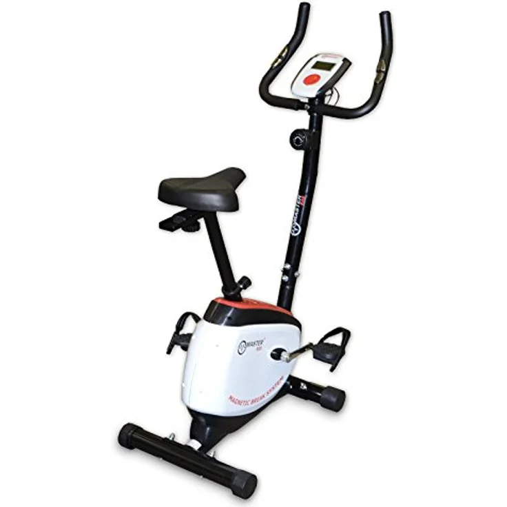 MASTER Erwachsene Magnetic Bike R08 Fahrrad-Heimtrainer, weiß/Schwarz, one Size mit Innerem Magnetsystem und manueller Spannungsregelung – Bild 2