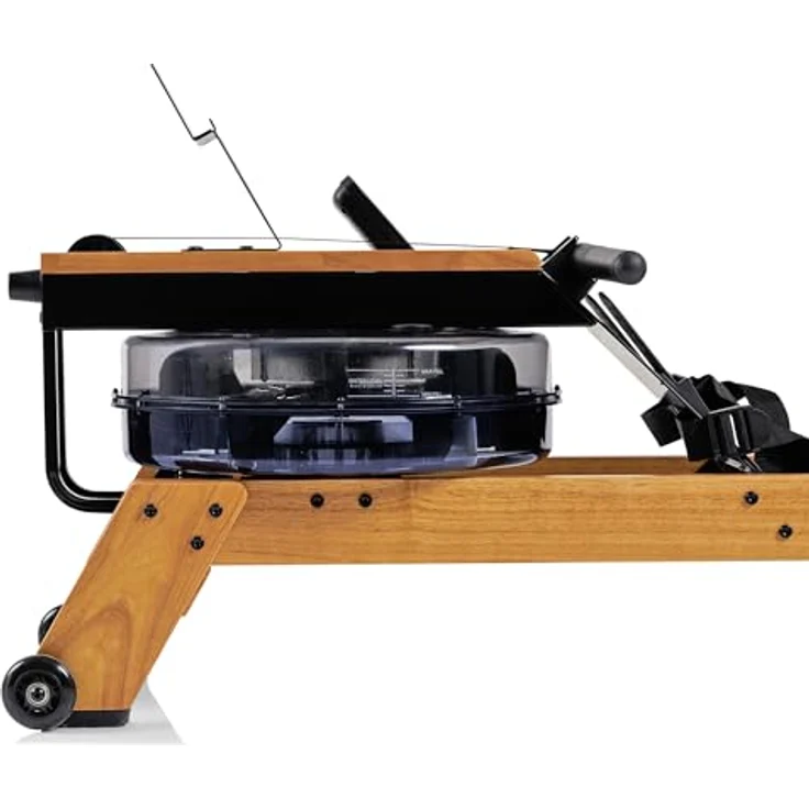 HAMMER AquaFold Wasser-Rudergerät, Echtholz, klappbar, 99% vormontiert mit 6-fach verstellbarem Wasserwiderstand und Bluetooth Trainingscomputer – Bild 3