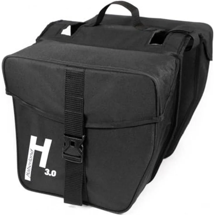 Haberland Gepäckträgertasche Doppeltasche Basic M 3.0, 25 Liter, formstabil mit Klettbandbefestigung und Reflexstreifen – Bild 4