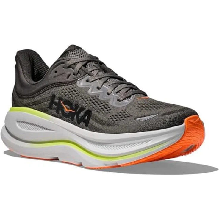 Hoka Bondi 9, Laufschuhe mit flexibler Dämpfung und atmungsaktivem Obermaterial, Asphalt Grey/GR, Größe 43 1/3 – Bild 2