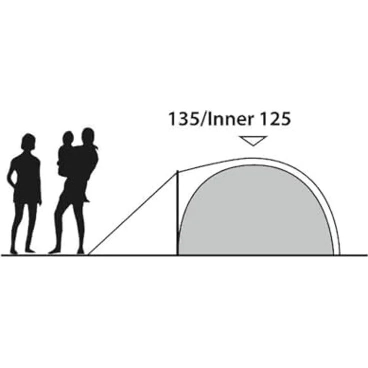 Outwell Cloud 4, 4 Personen Tunnelzelt mit abgedunkeltem Innenzelt und wannenförmigem Zeltboden – Bild 4