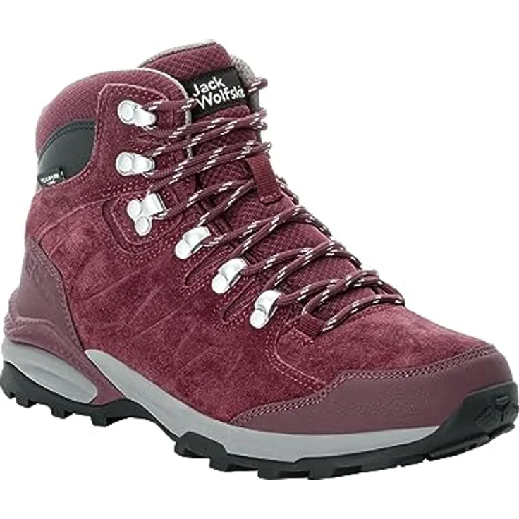 Jack Wolfskin Refugio Texapore Mid Women, Wanderschuhe mit wasserdichter TEXAPORE-Membran, dämpfender EVA-Mittelsohle, Größe 40,5, dark maroon – Bild 5